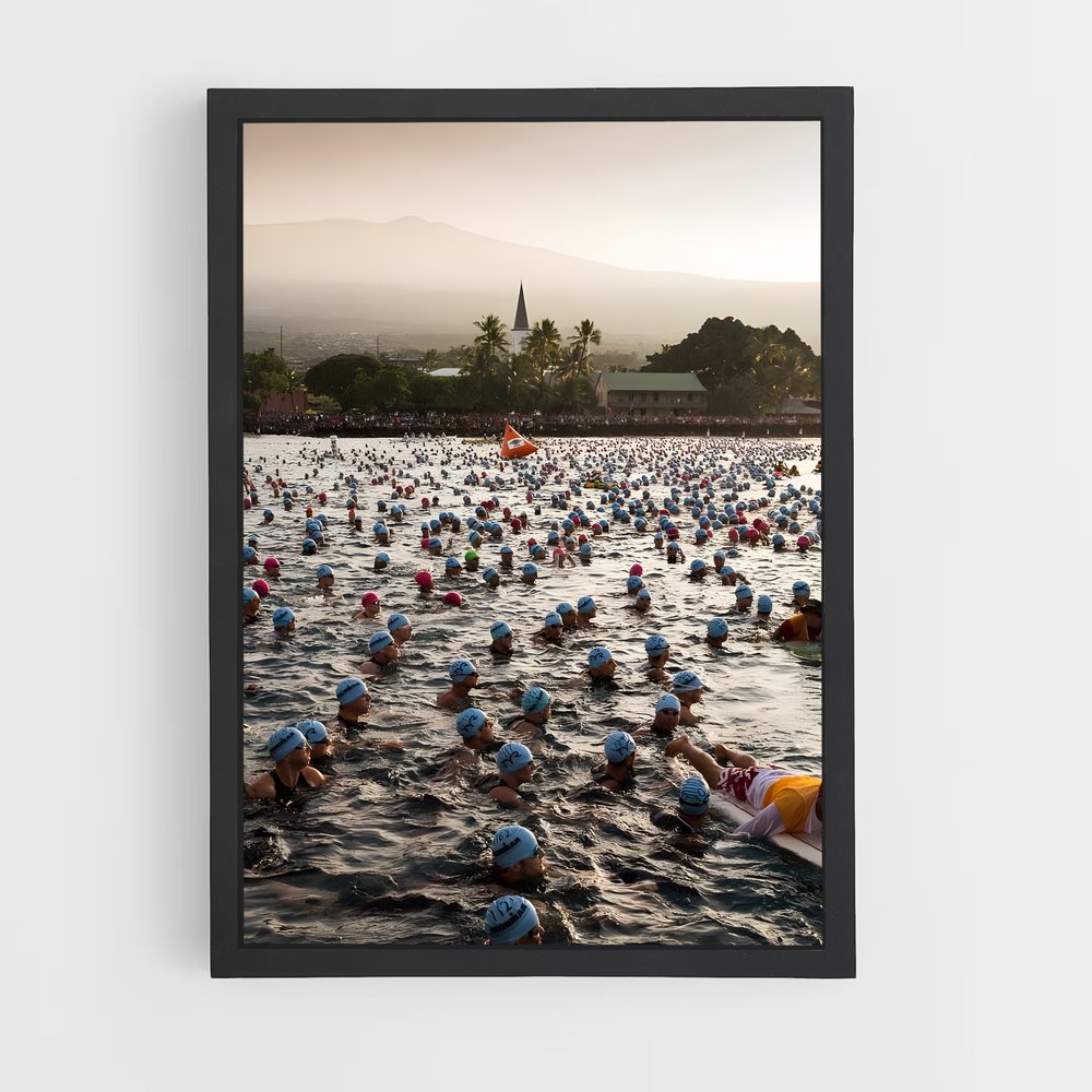 Poster Triathlon au Crépuscule – affiche Athlétisme (vue 2)